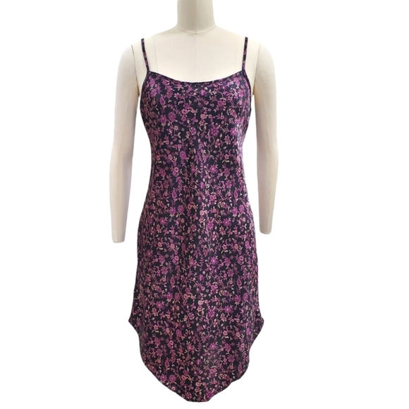Jalate Other - Jalate slip dress womens small black purple floral asymmetrical hem fairy grunge